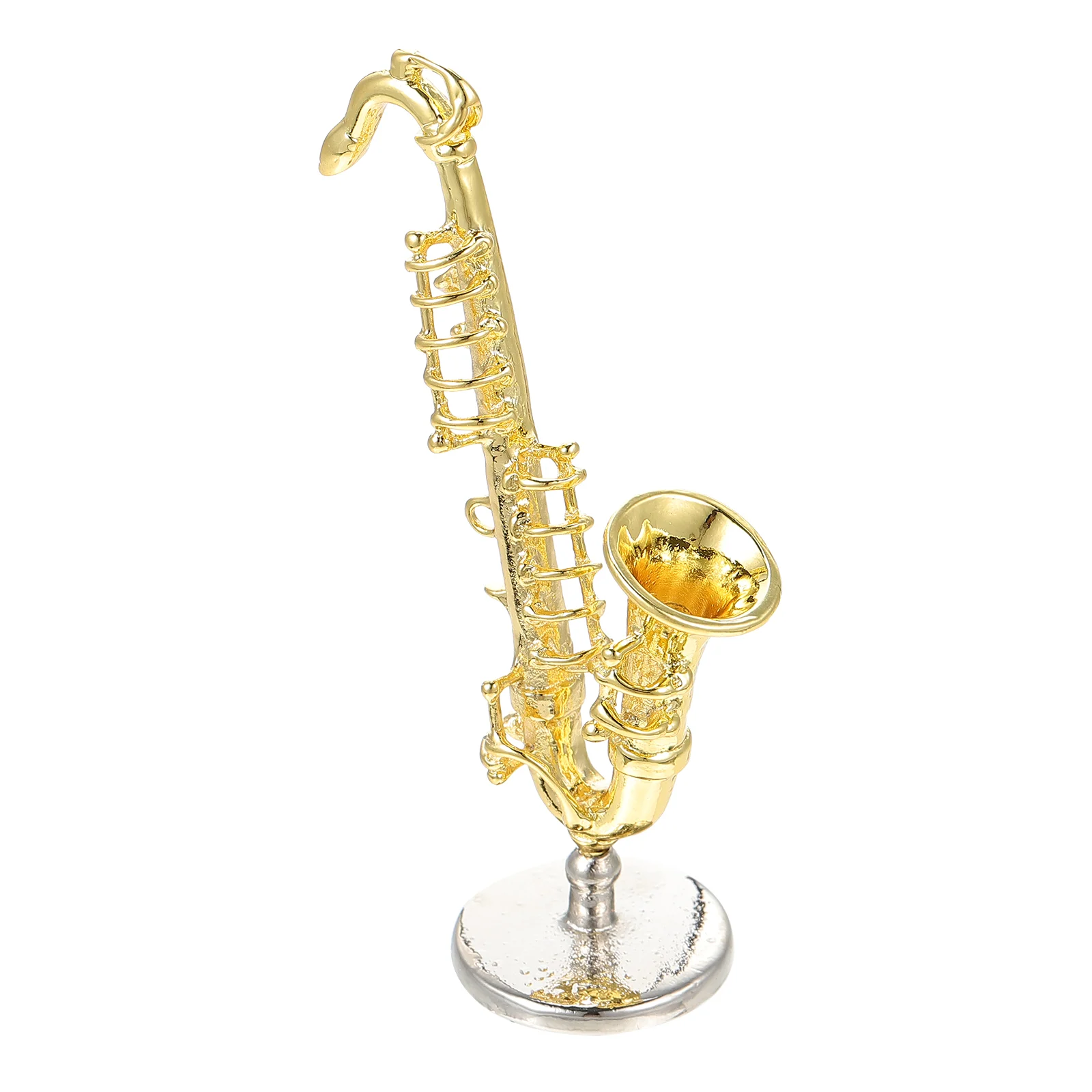 

Musical Instrument Saxophone Mini Model Toy Ornament Houseinstruments Simulated Trumpet Miniaturetoys Decor Small