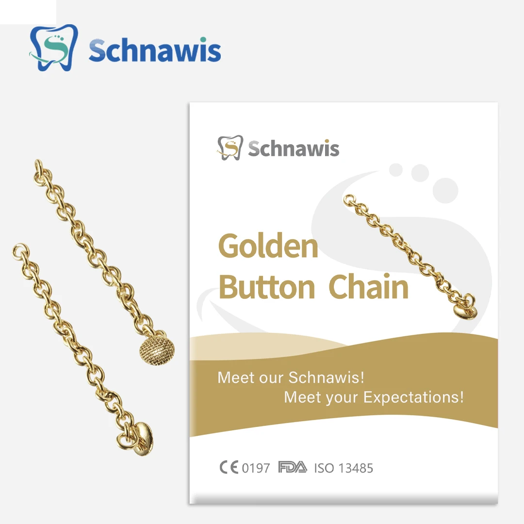 

2Pcs/Bag Dental Orthodontics Button Chain Golden Direct Bond Eyelet Lingual Traction Round Orthodontic Acessorios Materials