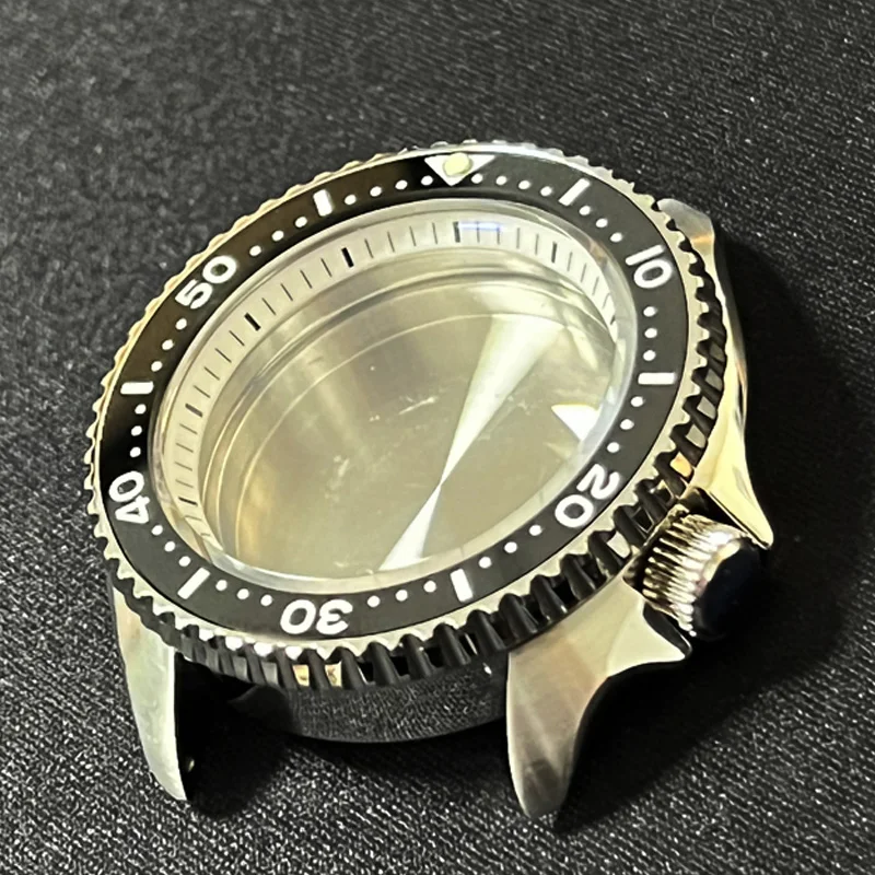 Watch Parts 44.6mm SKX007/009 Stainless Steel Watch Case Sapphire Crystal Ceramic Bezel Fit NH35/36 Movement