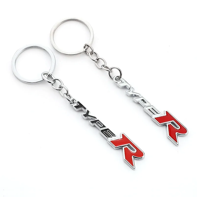

Car Keychain Metal Key Chain Auto Keyring Key Ring Key Holder for Honda Type R TYPER Civic CRV City Accord Hrv Jazz Car Styling