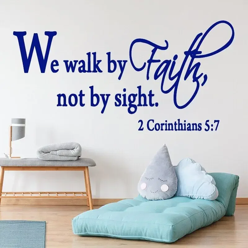 Съемные кухонные настенные стикеры Walk By Faith обои виниловые наклейки для гостиной