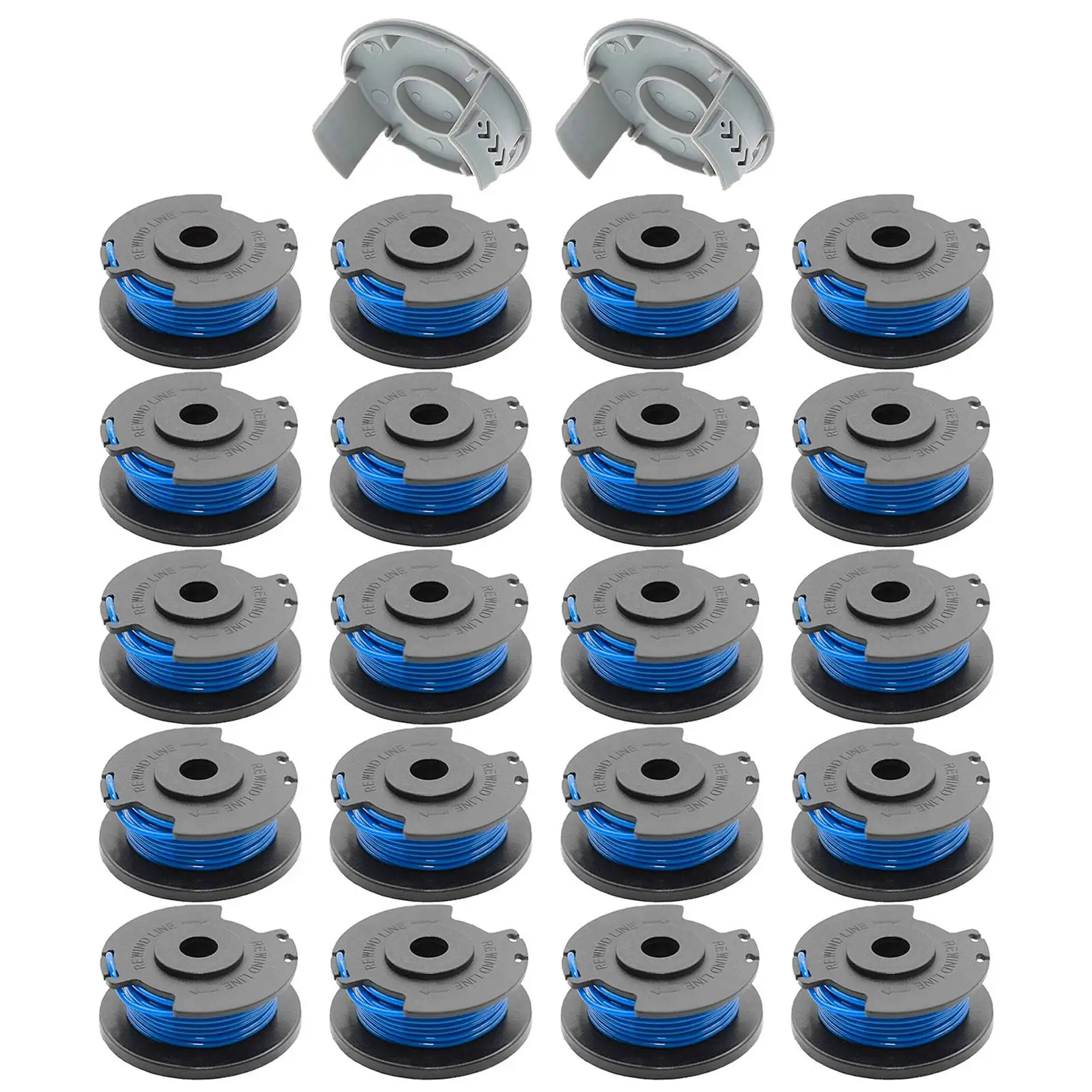

Autofeed String Trimmer Replacement Spool Line for Ryobi One+ AC14RL3A 18V 24V 40V Cordless Trimmers (20 Spool +2 Cap)