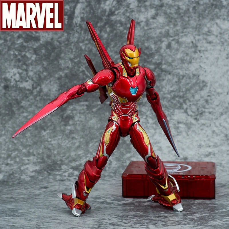 

Avengers Iron Man Mk50 Action Figure Toy Set 17cm Luxury Ironman With Weapon Statue Model Doll Collectible Gifts For Children