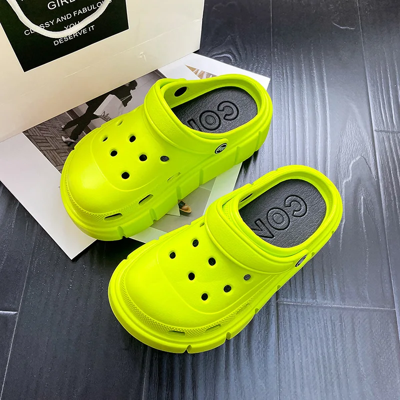 Summer Garden Cloud Shoes Women Thick Platform Slides Solid EVA Lady Strange Non-Slip Flip Flops Outdoors Casual Beach Slippers