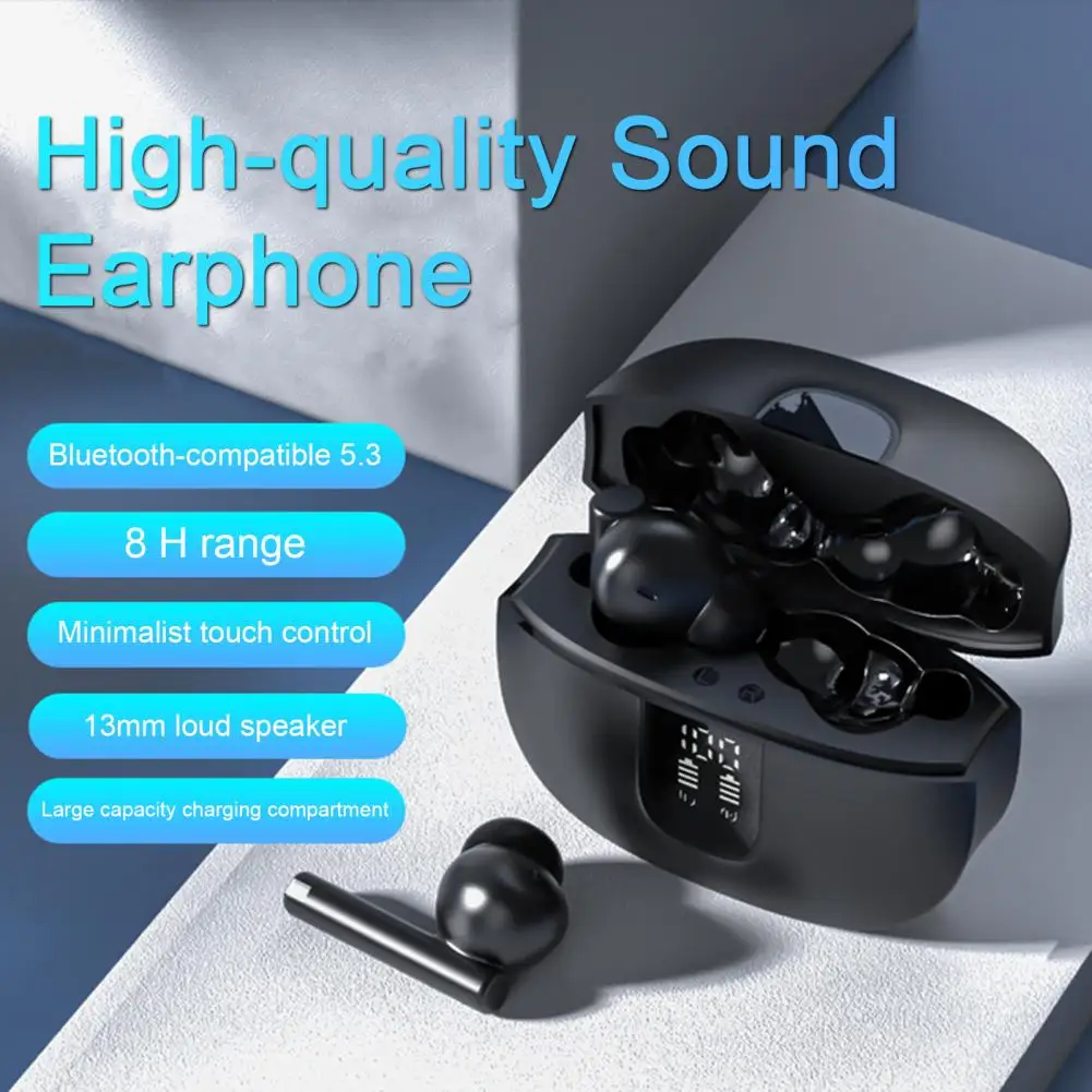 

Diaphragm Dynamic Coil Earphone Immersive Wireless Earbuds with Sound Noise-cancelling Bluetooth-compatible Headphones Sound