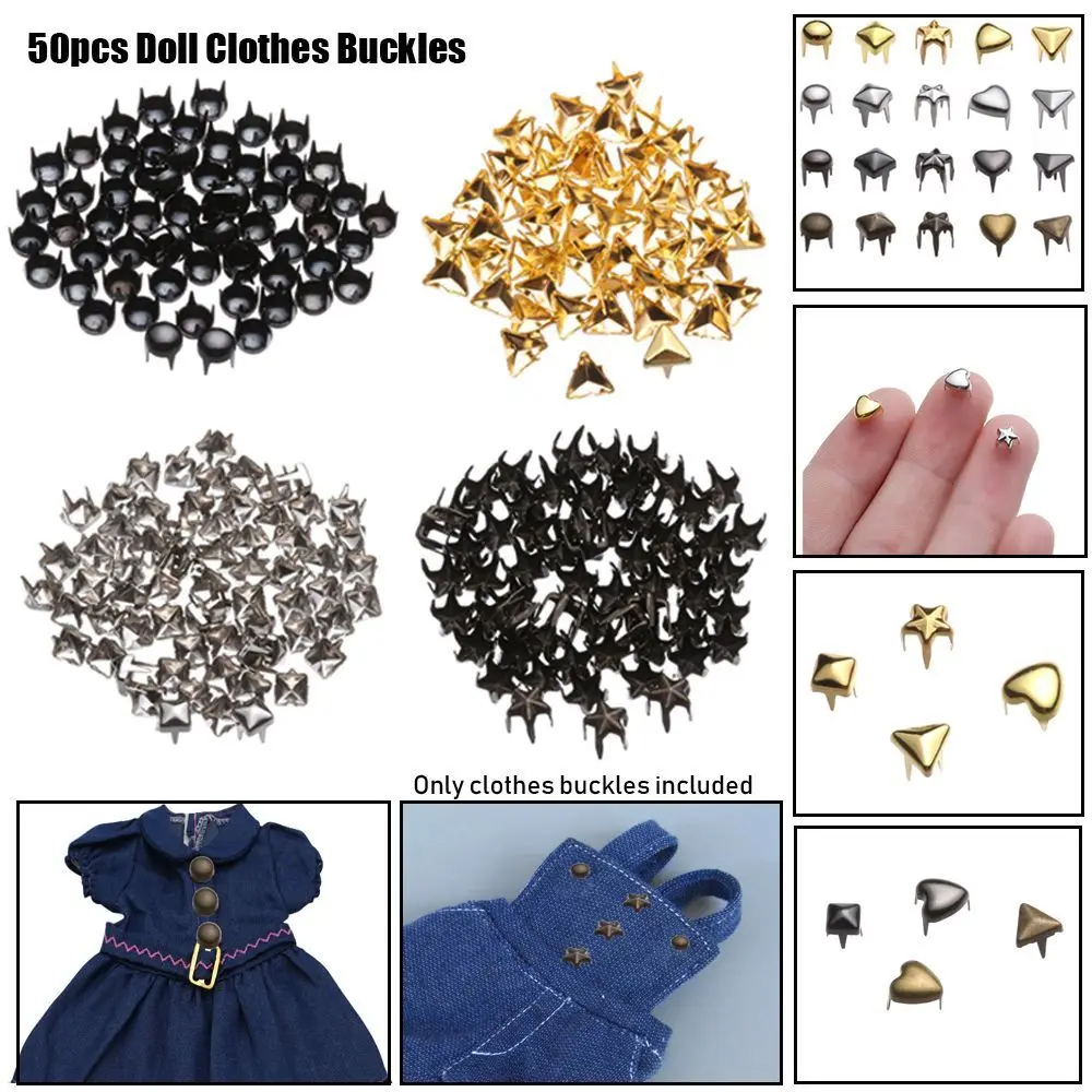 

Hot Stuffed Toys Mini Ultra-small 4/5/6mm Diy Dolls Buckles Bags Shoes Accessories Belt Buttons Doll Colthes Buckle