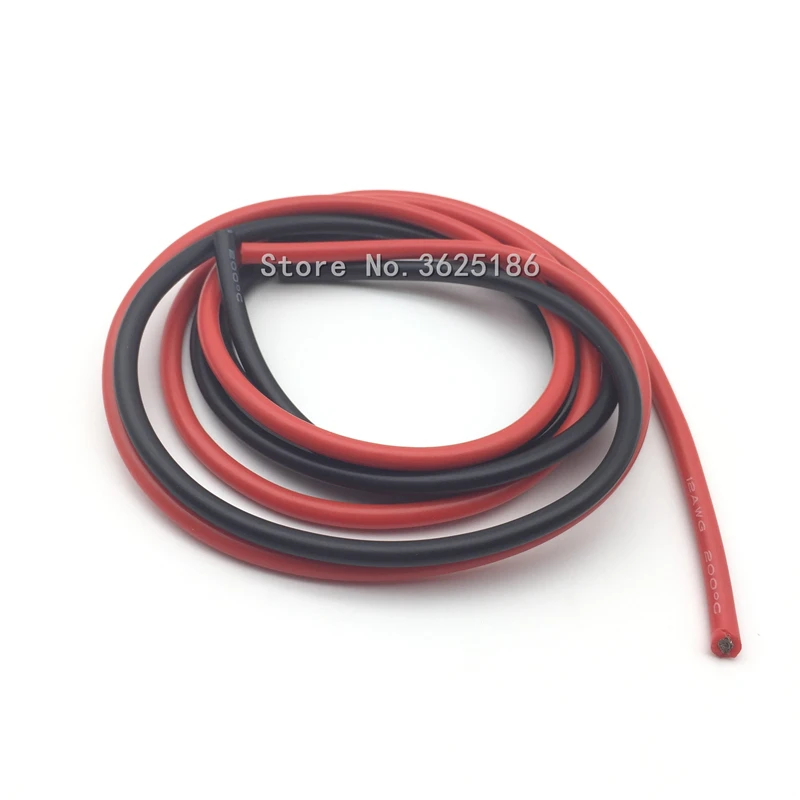 

10meter/lot High Quality wire silicone 14AWG 16 18 22 AWG 5m red and 5m black color