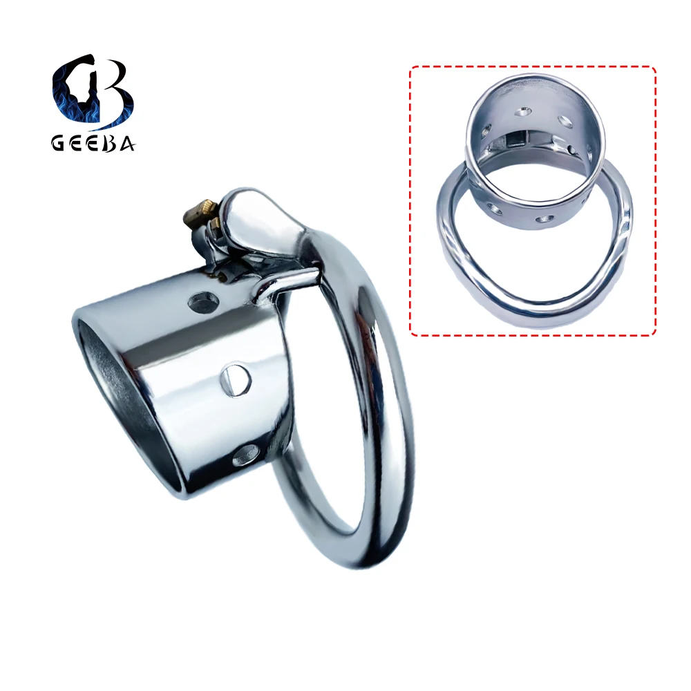 

GEEBA Small Penis Cage Erotic Cock Rings Male Chastity Device Bondage BDSM Fetish Adult Sex Toys for Men to Lock Dick