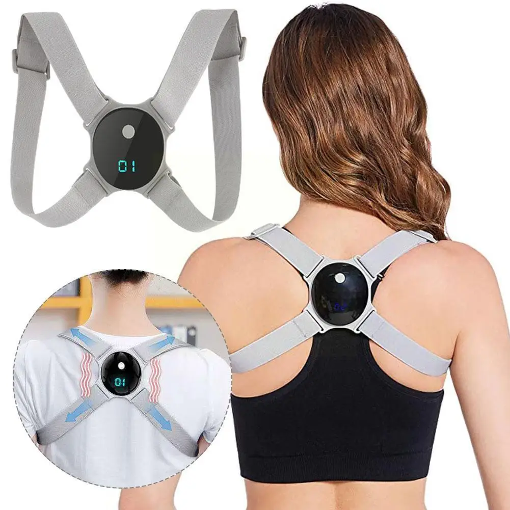 

Smart LCD Correction Belt Shoulder Back Posture Corrector Correction Anti-Humpback Adult Spine Children Support Brace Postu R4Z1