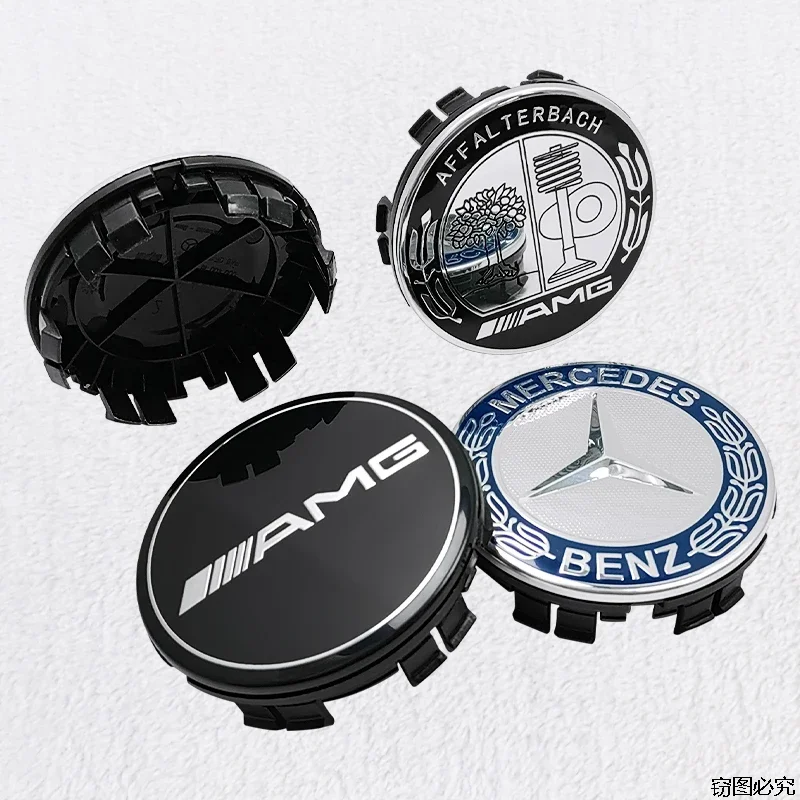 4 шт./компл. 75 мм колпаки для ступиц автомобильных колес Mercedes Benz AMG эмблема GLA200 W203