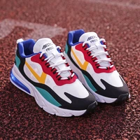 2022 spring new color matching all match air cushion sports womens thick soled running shoes with light laces