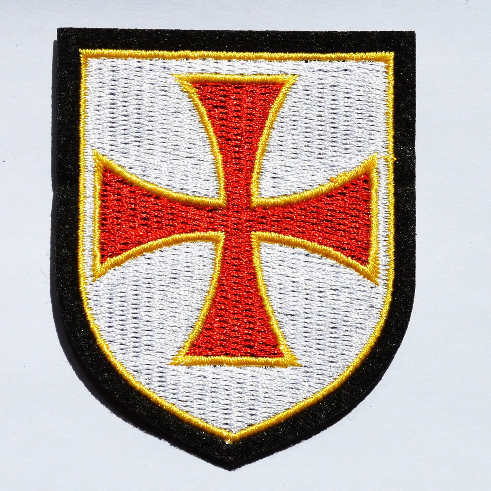 (5 pcs) CROSS CHRIST KNIGHTS TEMPLAR SHIELD Red White Yellow CHRISTIAN Logo ワッペン Iron on PATCH Embroidery Sewing thermocollan