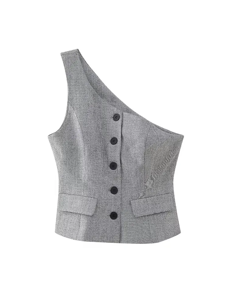 Nlzgmsj TRAF 2023 Женская шикарная модная офисная одежда прямые брюки + винтажные