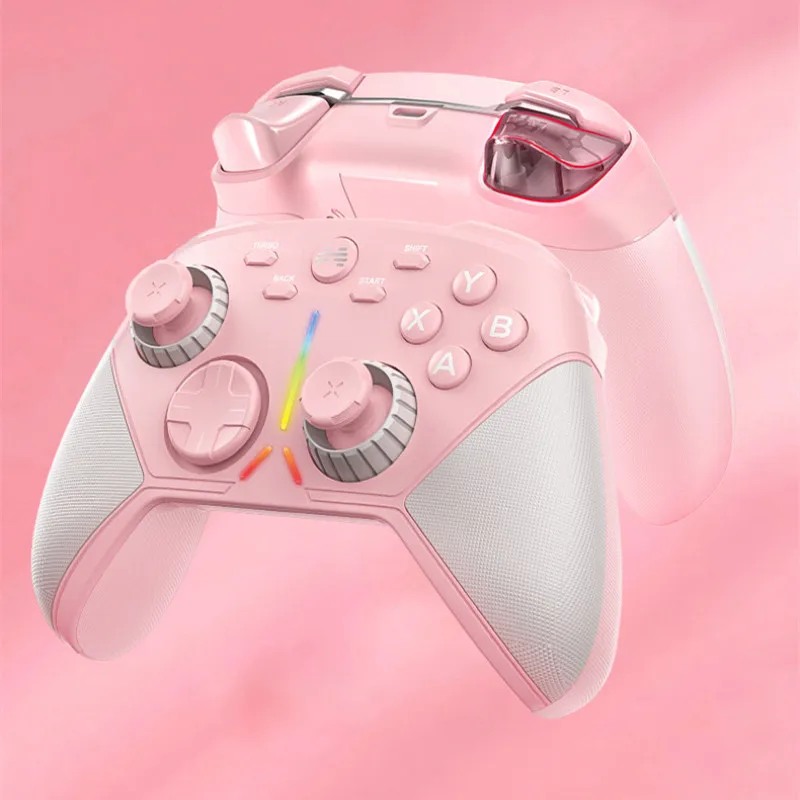

BEITONG Asura 3S Sakura Pink Wireless Gamepad Girl Vibration Game Handle Controller for Switch PC xbox