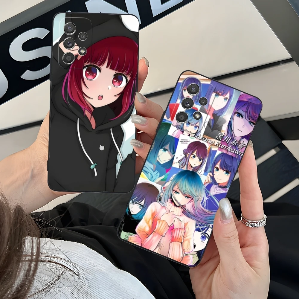 Oshinoko AI милый чехол для мобильного телефона Samsung Galaxy A91 73 71 70 54 53 52 34 24 23 21 S 5G черный