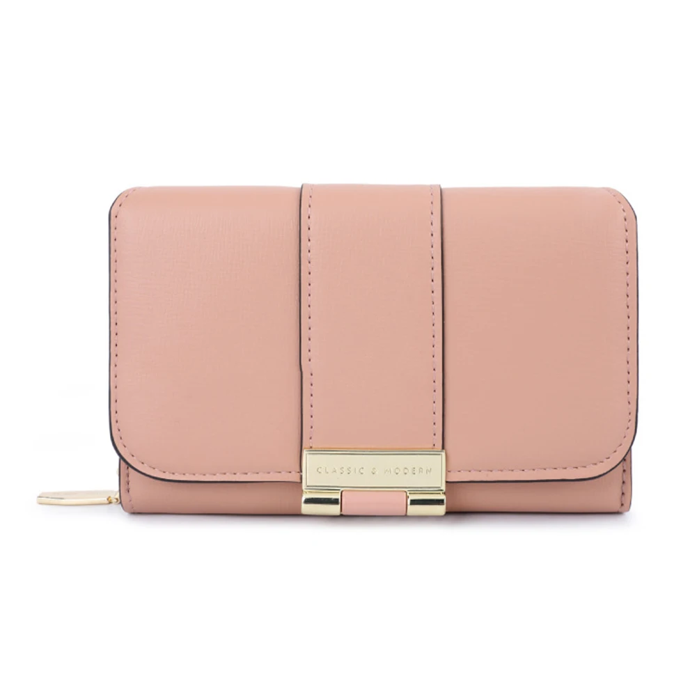 Large Metal Buckle Long Wallet With Coin Bag Multifunctional Lightweight Purse Women Girls Porta Cartoes Homem