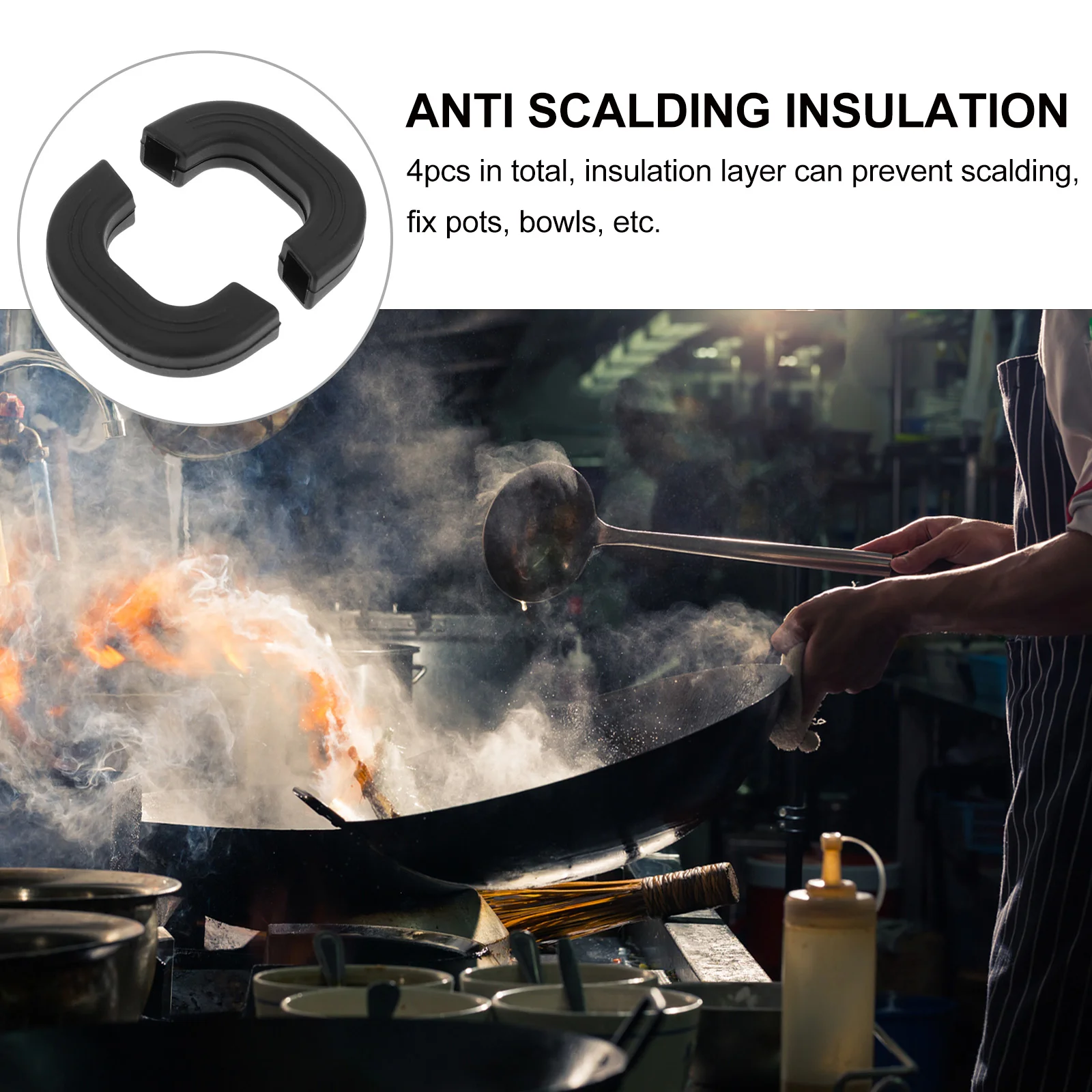 4 шт. серьги-кастрюли силиконовые защитные ручки мини-рабочие кастрюли кухонные
