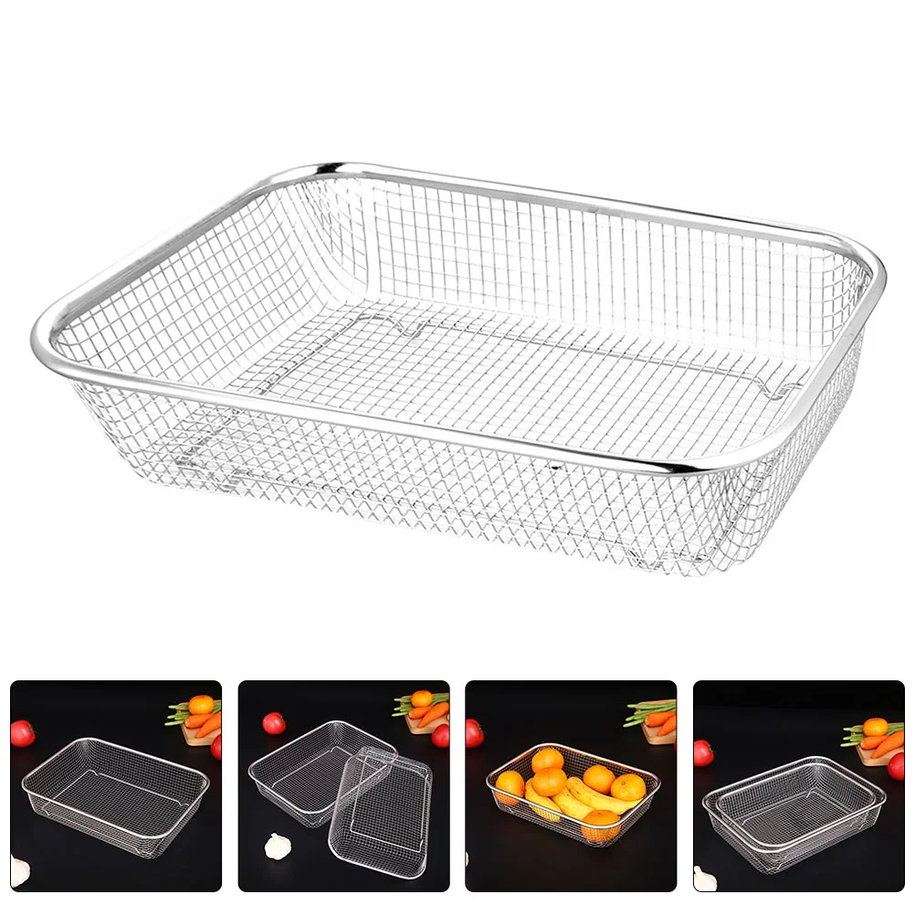 

Basket Strainer Colander Mesh Fruit Sink Metal Kitchen Vegetable Wire Washing Stainless Steel Drainingdrain Bowl
