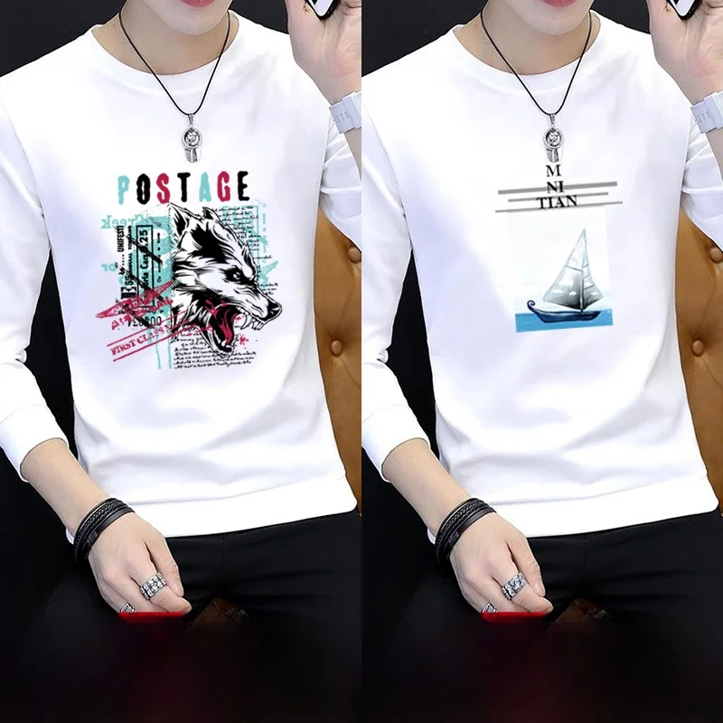 Мужская белая рубашка с длинными рукавами мужская новая осенняя корейская