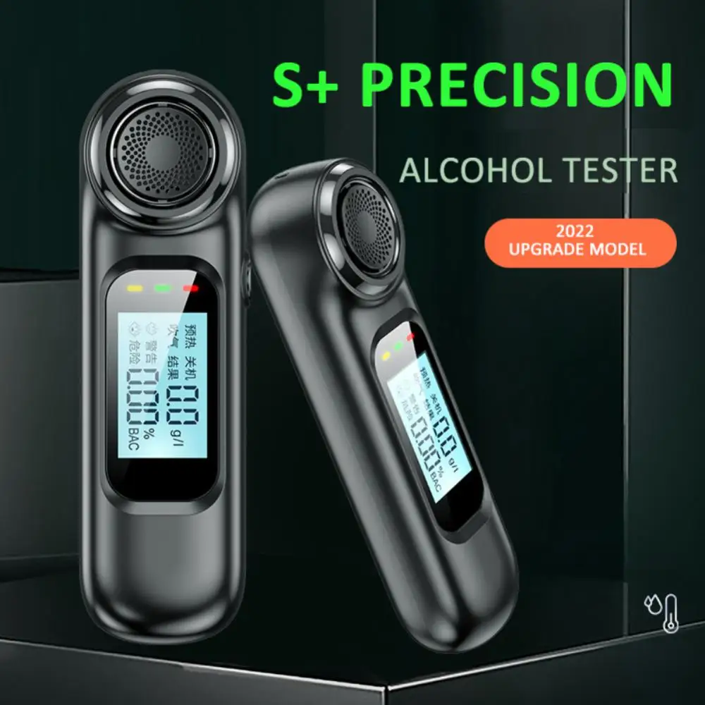 

5v Alcohol Concentration Detector Led Large Screen Display Breathalyzer Analyzer Non-contact Portable Breath Alcohol Tester