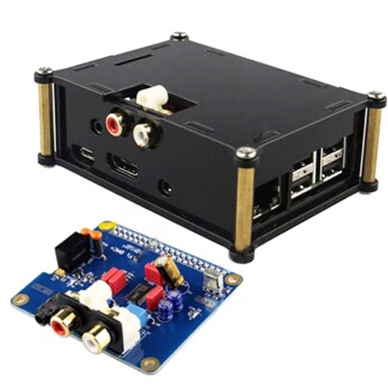 

Acrylic Case for Raspberry Pi 2 B / B+ Audio Card+ I2S Interface HIFI DAC