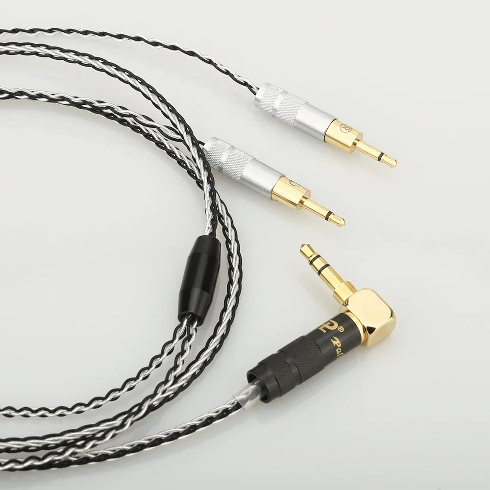 Audiocrast 3 5 мм стерео 8 быков посеребренный кабель обновления для HE400i HE1000 HE6 HE500 EDX