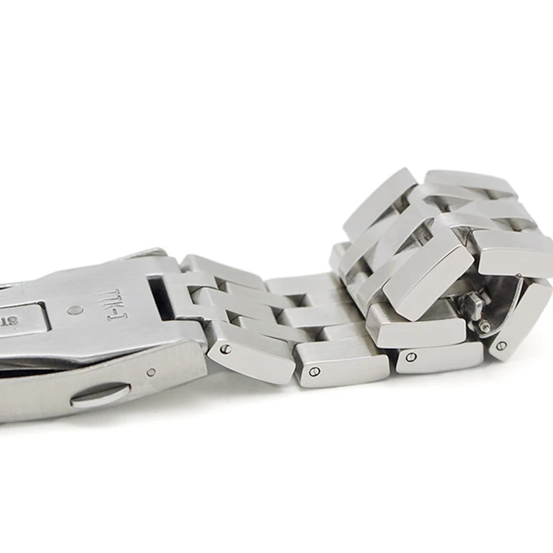 Watch Bracelet For TISSOT 1853 PRC200 T17 T461 T055 T014 Men Fold Clasp Strap Watch Accessories Stainless Steel Watch Band Chain