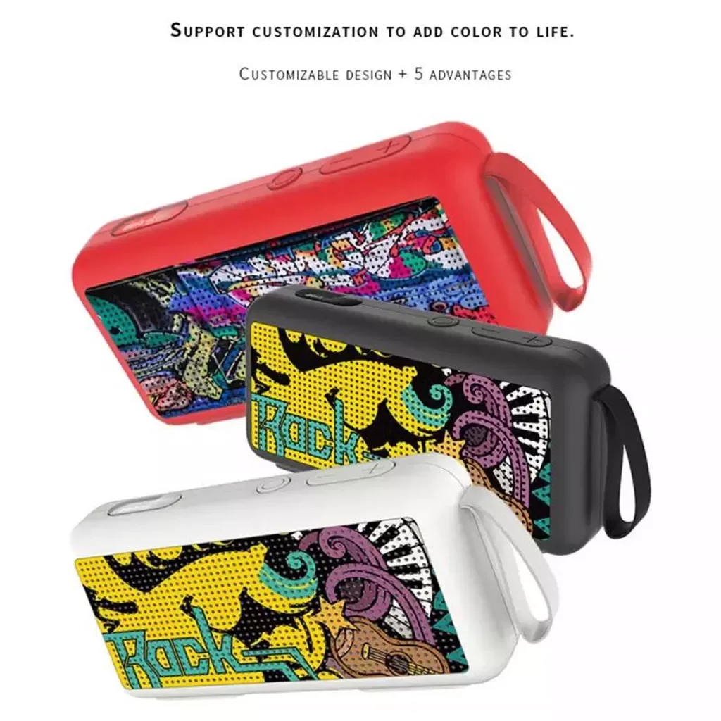 

Portable Wireless Speaker Outdoor Bluetooth 5.0 Loudspeaker Mini Bass Box Surround Column Stereo Music Player Support FM TF Card