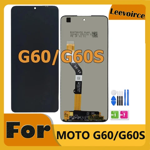 Оригинальный протестирован для Motorola Moto G60 2021 XT2135-1, ЖК-дисплей, дигитайзер сенсорного экрана в сборе для MOTO G60s XT2133-1 XT2133-2