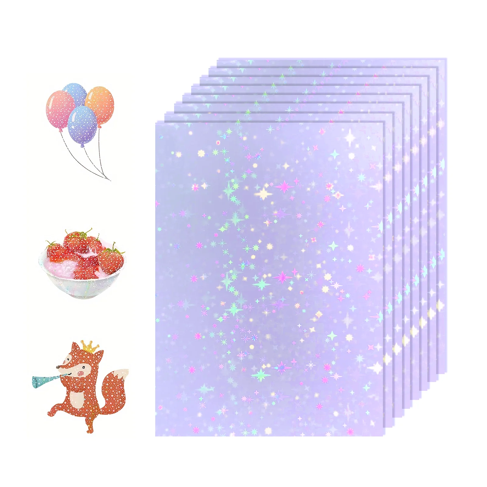 

Голографическая самоклеящаяся пленка Husper 50 листов 4.1x2.9 дюйма