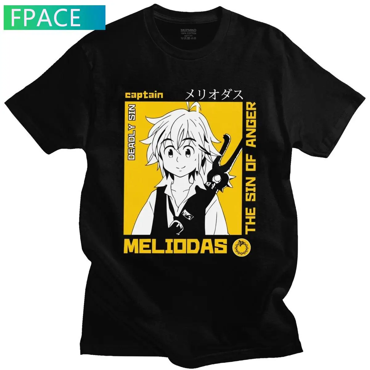 

Japanese Manga Seven Deadly Sins T Shirt Men Cotton Leisure T-shirt Short Sleeved Anime Nanatsu No Taizai Meliodas Tee Tops Gift
