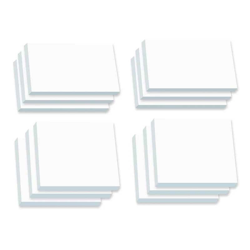 

12 Packs 600 Sheets Transparent Sticky Notes, Clear Sticky Notes Waterproof Self-Stick Notes For Annotating