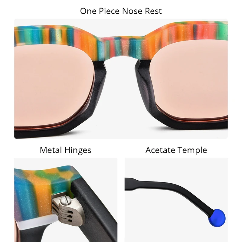 HEPIDEM Очки солнцезащитные Мужские поляризационные квадратные в японском стиле