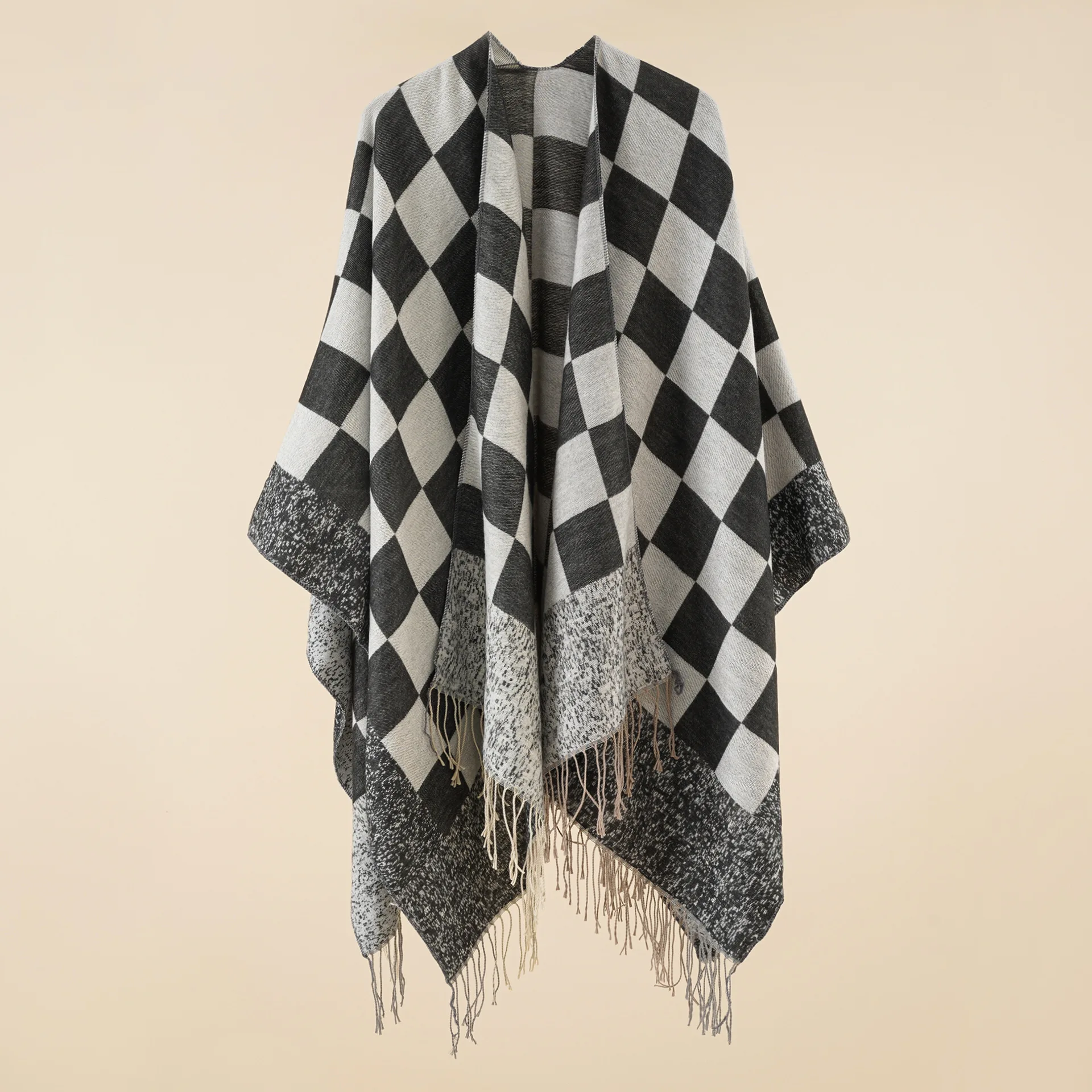 

Winter 2022 Fashion Women Scarve Thick WrapBlack white grid Warm Shawls High Quality Scarf Echarpe Hiver Luxe Bufandas Stoles