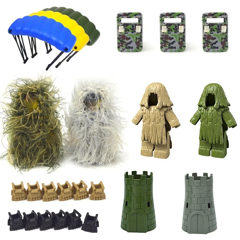 PUBG военный WW2 аксессуары кирпичное оружие спецназа фигурка солдата Ghillie Костюмы