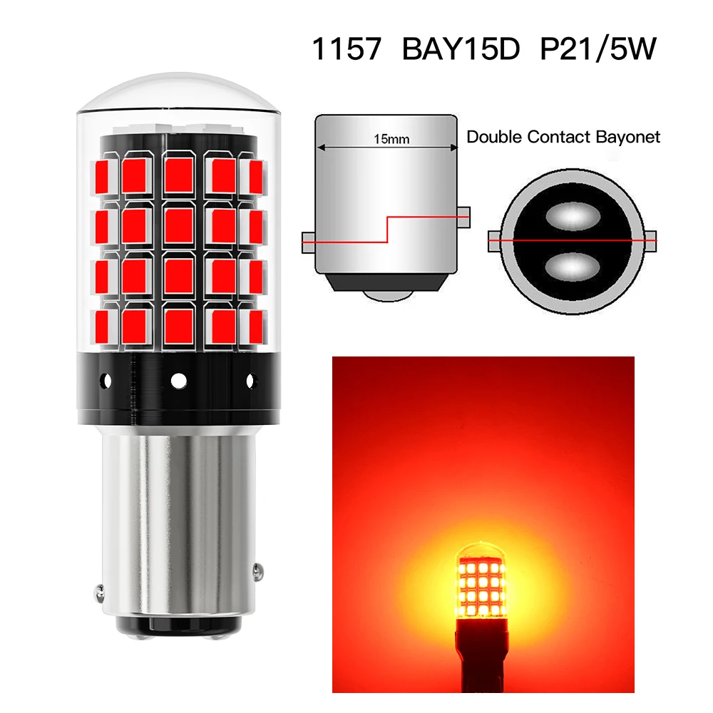 

2x1156 BA15S P21W BAU15S PY21W 1157 P21/5W BAY15D 7440 W21W светодиодный ная лампа CanBus лампа для указателей поворота, задний стоп светильник