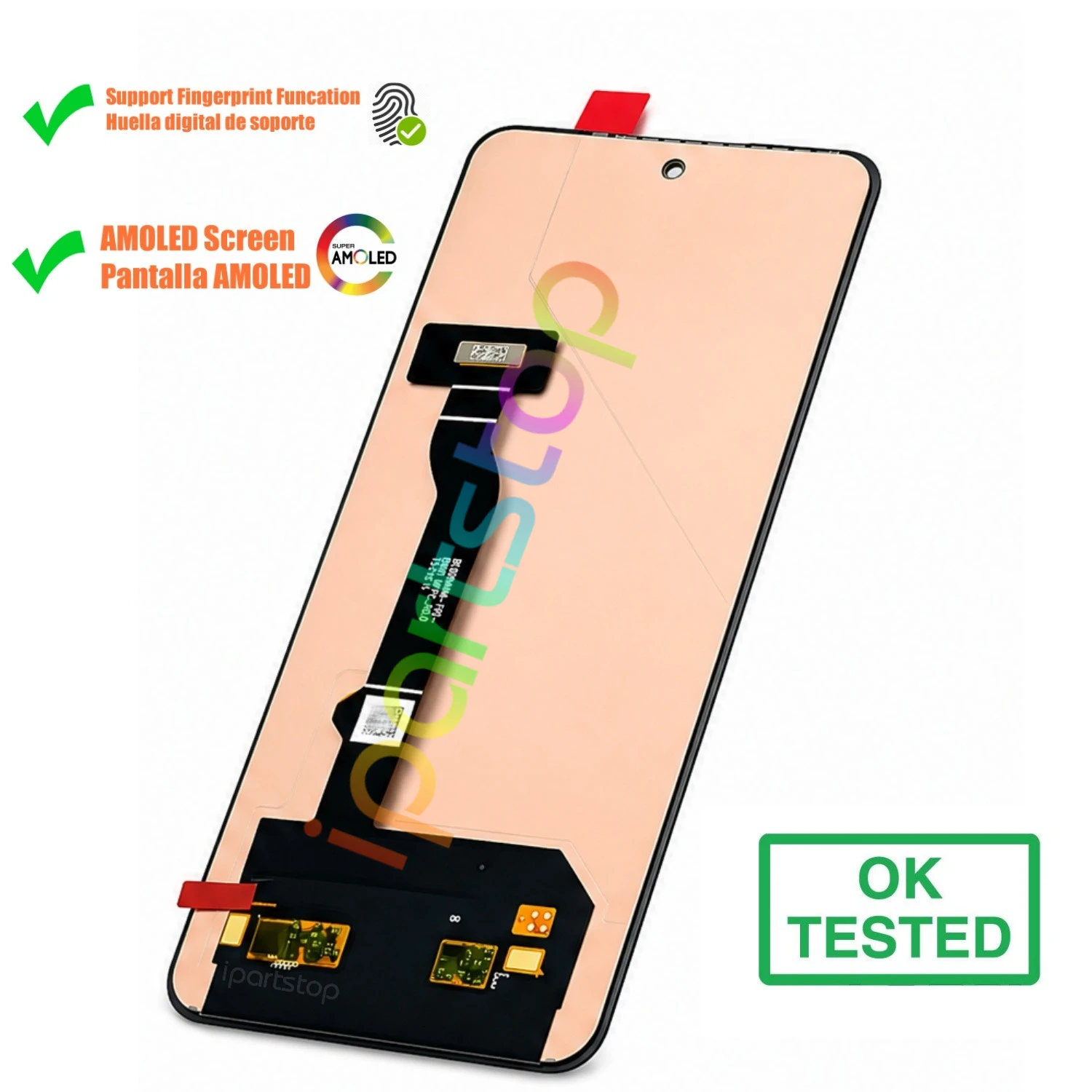 Фото Новый дисплей iParts для Nothing CMF Phone 2 Pro 5G A001 AMOLED 120 Гц, сенсорный экран с рамкой в сборе, черный, OEM №3