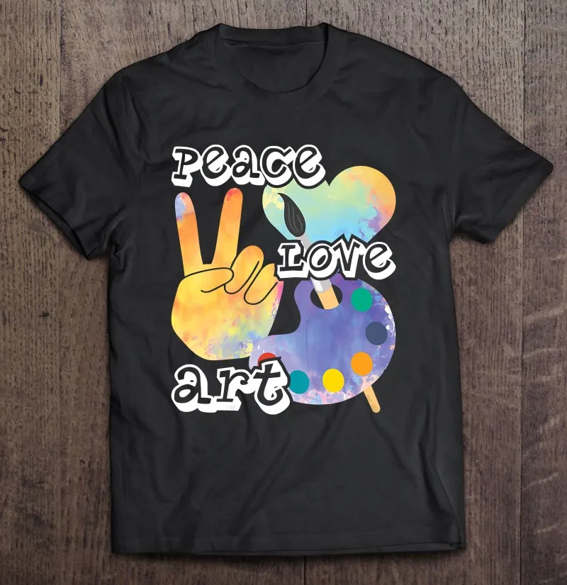 

Футболка мужская с надписью «Peace Love»