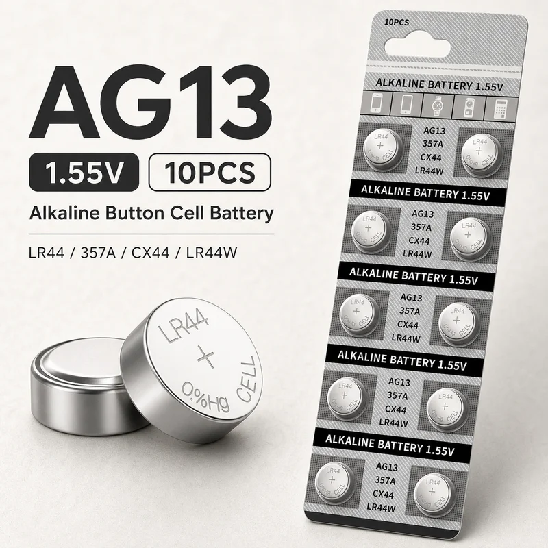Фото 5-50 шт. 1.5V LR44 AG13 Батарейки-таблетки 357 SR44 LR1154 RW82 SR1154 SP76 для часов, игрушек, пультов дистанционного управления №1