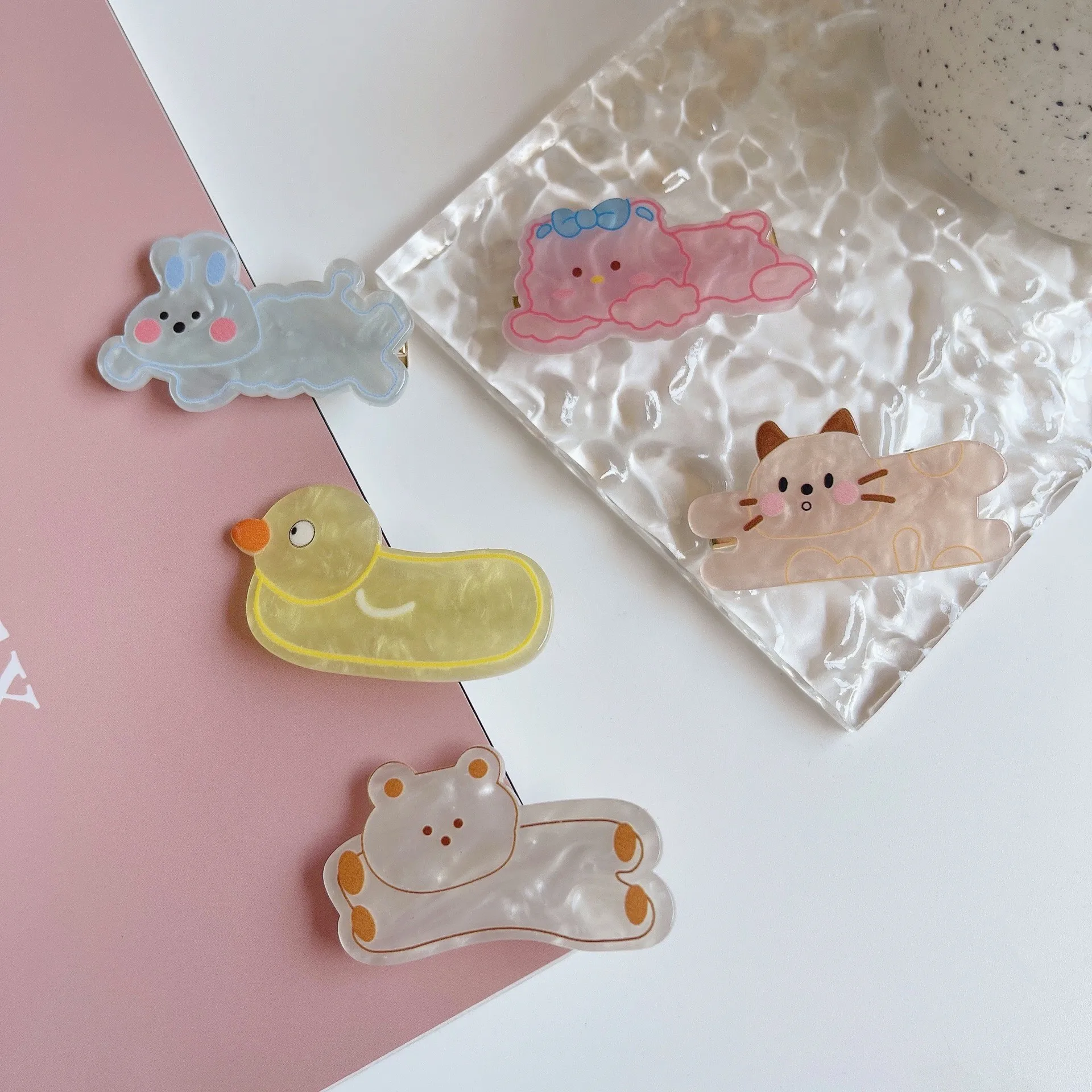 

Muweordy Acetate Hair Clip Cartoon Animal Hair Clips Cute Hair Clips Alligator Clip Kawaii Hair Accessories For Girls