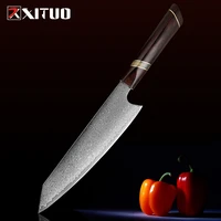 xituo 8 inch japanese kiritsuke knife 67 layers damascus steel sharp cut meat fish chopping cleaver kitchen chef utility tools