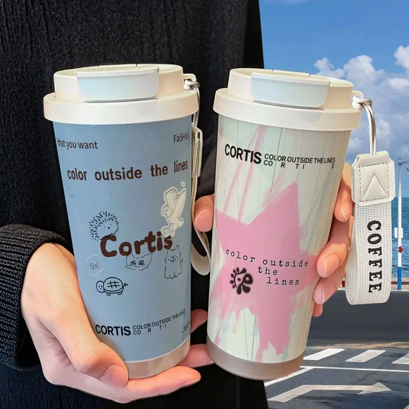 Термокружка CORTIS из нержавеющей стали с двойными стенками, большой емкости, с соломинкой, для ежедневного использования (art.: 3920dc1ebab63) - 3920dc1ebab63