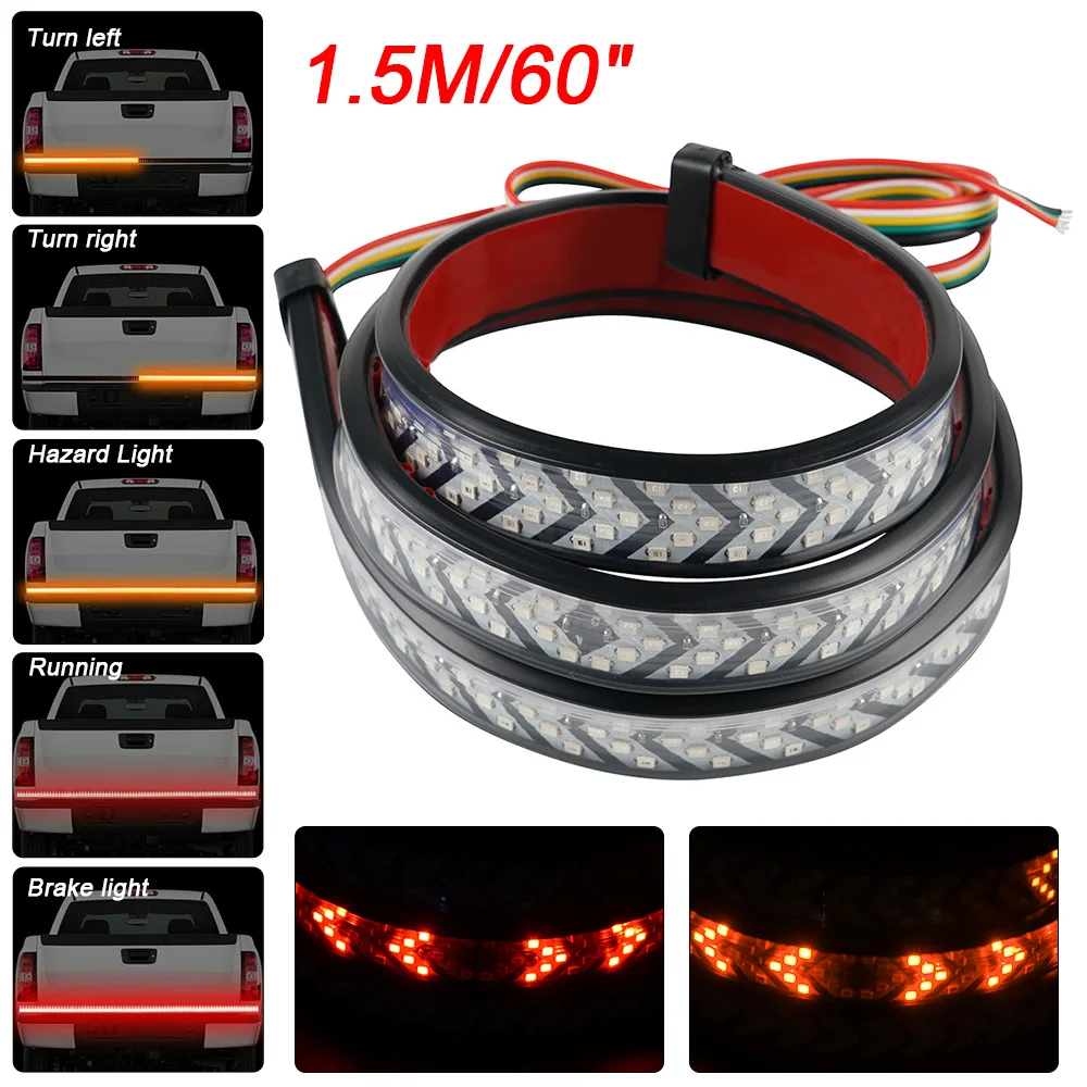 

1.5M LED Tailgate Light Bar Turn Signal Brake Tail Reverse Light Strip For Ford F-150 Pickup Dodge Ram 1500 Chevrolet GMC Toyota