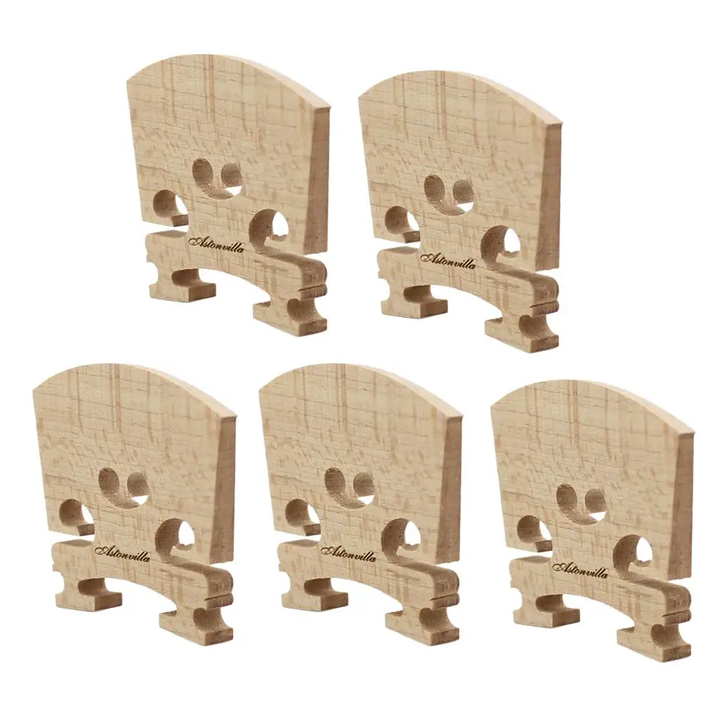 

Pack of 5 Maple 4/4 Size Violin Bridges Fitted Luthier Tool