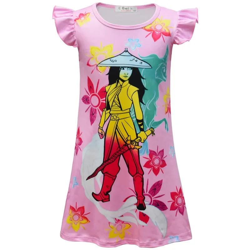 Детское летнее платье Рая и последний дракон детские платья пижамы костюм для