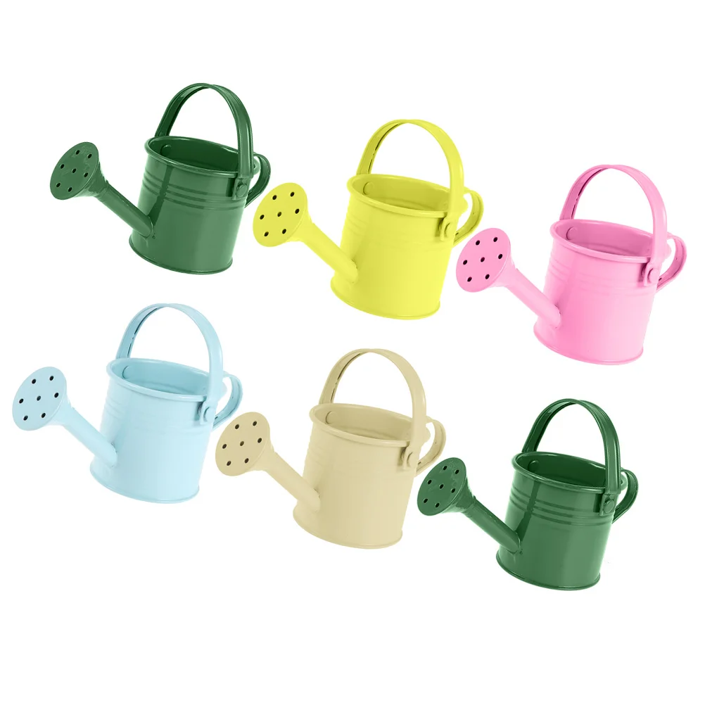 

Watering Can Water Pot Flower Kettle Plants Bucket Mini Metal Long Pots Waterer Garden Sprinkle Mouth Home Steel Gardens Tiny