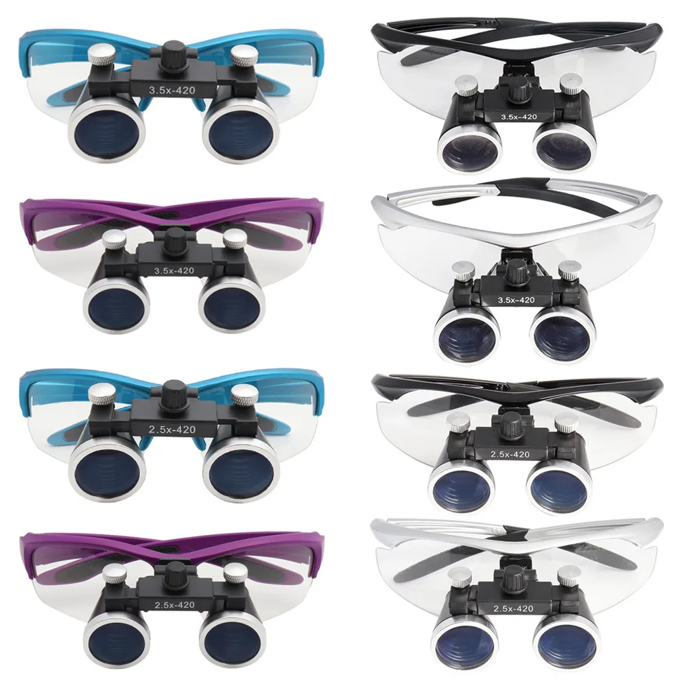 

Dental Magnifying Glass 2.5 Times 3.5 Times Black Head-Mounted Oral Equipment Cardiovascular Examination