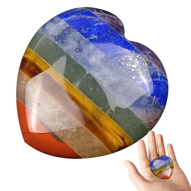 

Heart Crystal Colorful Heart Stones And Crystals 1.18in Crystal Stones Love Crystals Patchwork To Attract Love Heart Love Carved