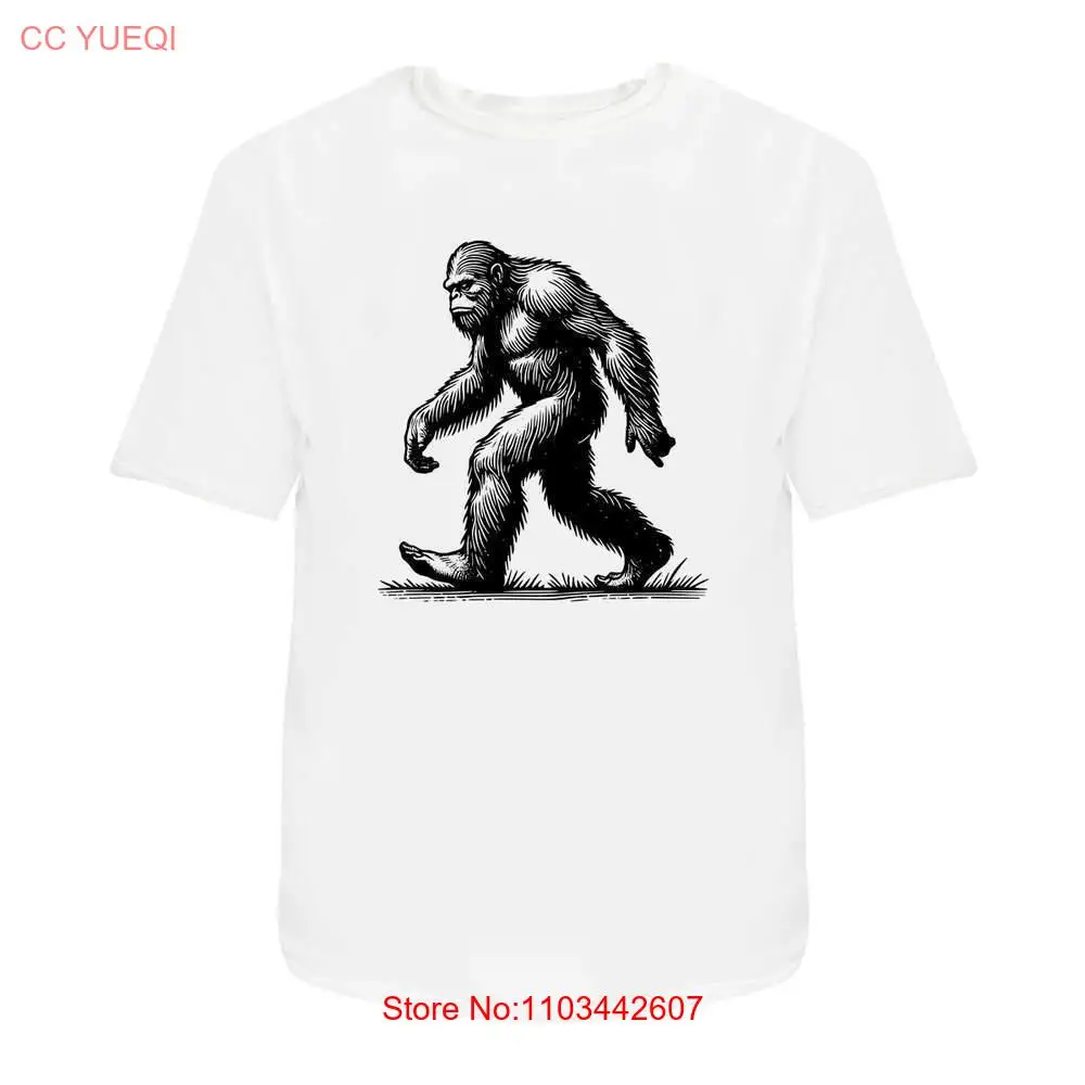 Мужские/женские хлопковые футболки Bigfoot Walking (TA045391)