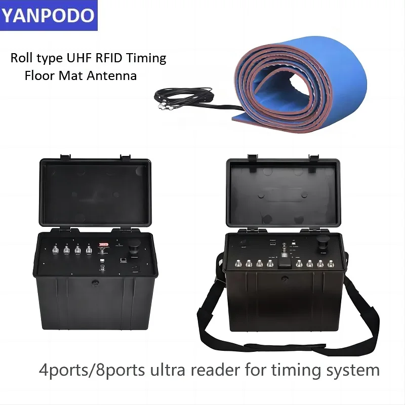 

Yanpodo Complete UHF RFID Sports Race Timing Systems with 7dbi Roll Mat Antenna for Triathlon Marathon Cycling timing Solution